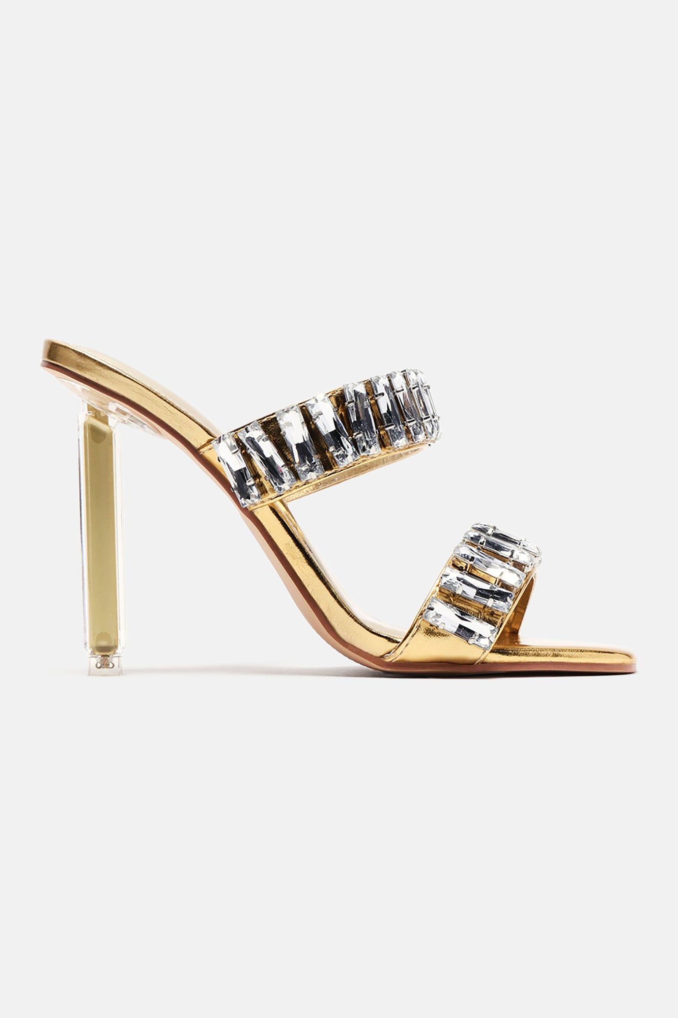 Still The One Embellished Heeled Sandals - Gold sold by Fashion Nova product image thumbnail 5