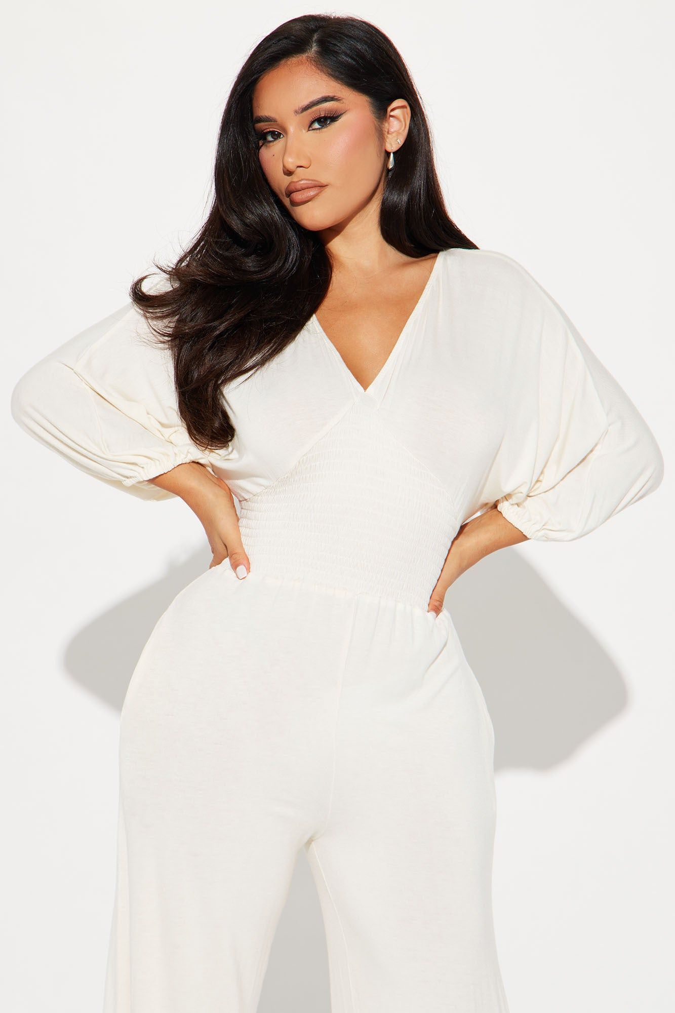Love Me More Jumpsuit - Cream sold by Fashion Nova product image thumbnail 2