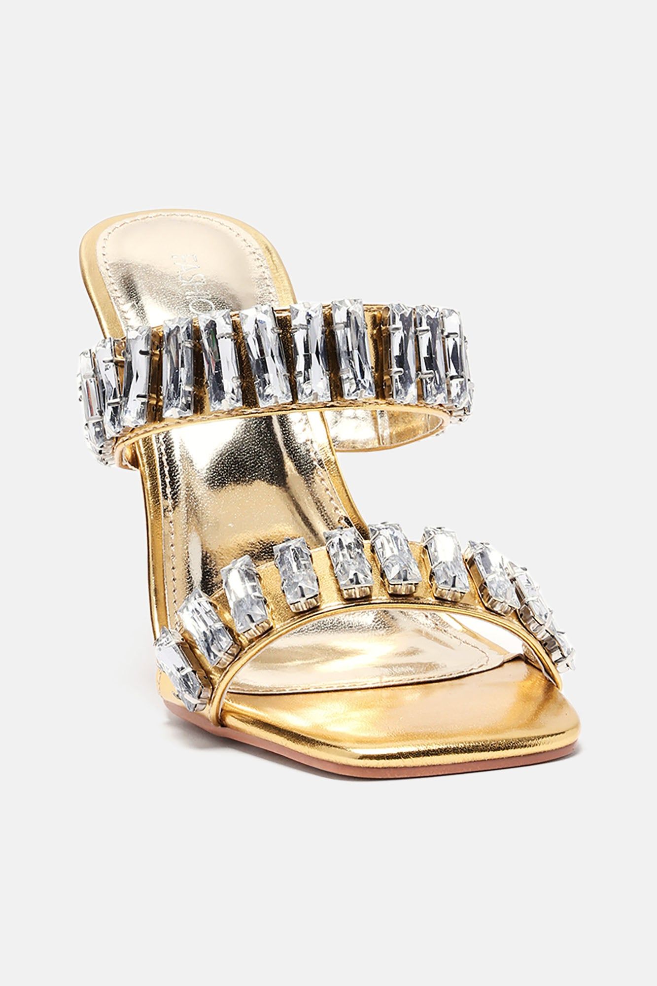 Still The One Embellished Heeled Sandals - Gold sold by Fashion Nova product image thumbnail 2