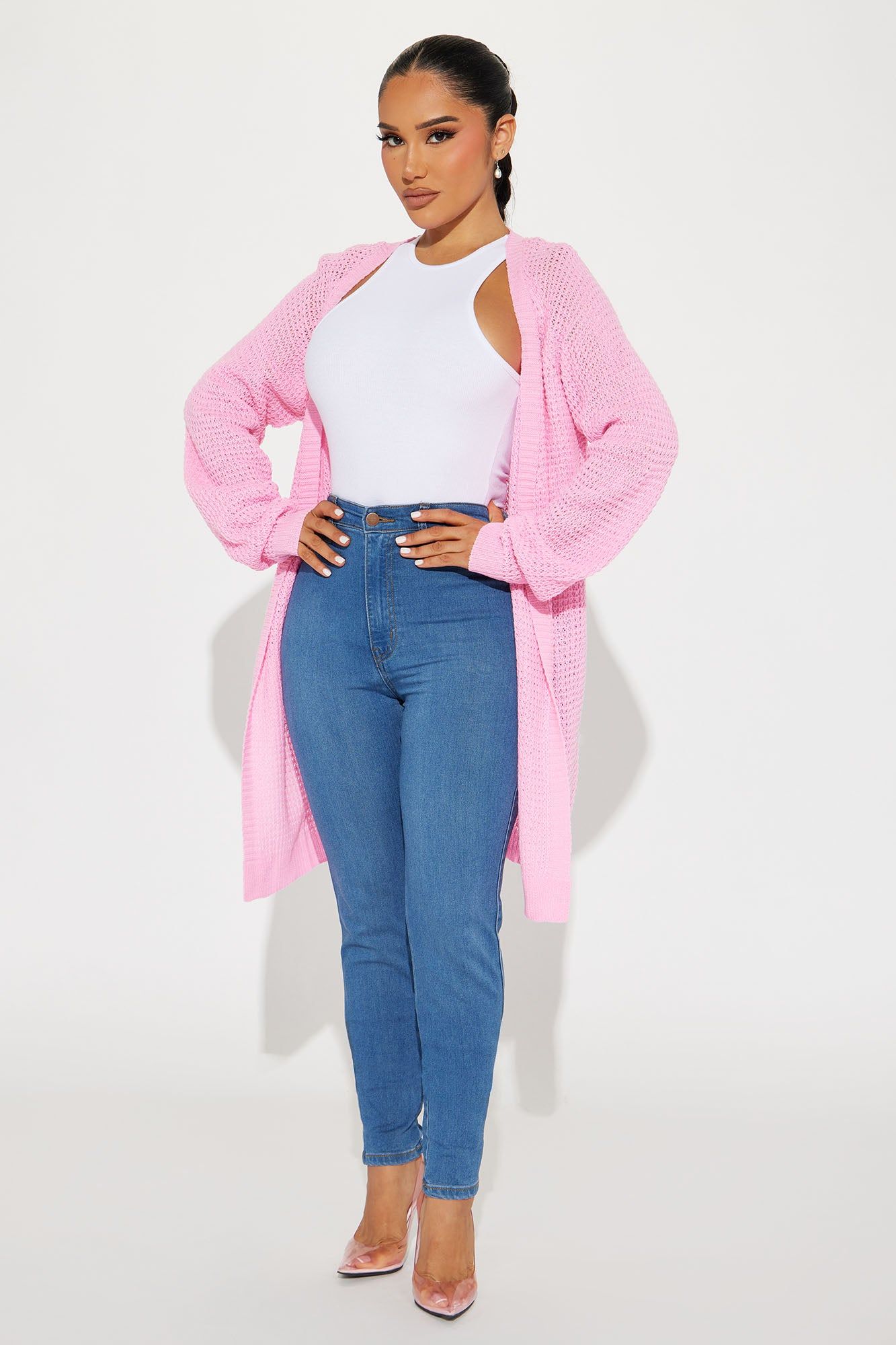 Stayin' Close By Cardigan - Pink sold by Fashion Nova