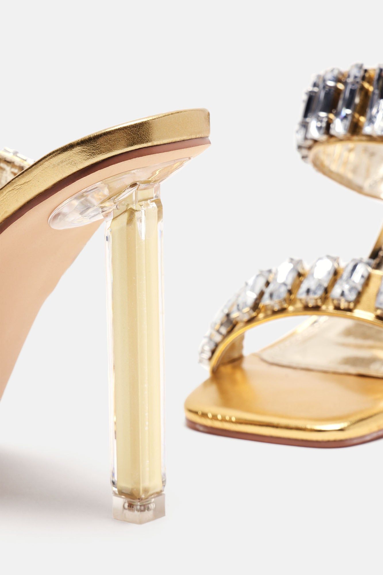 Still The One Embellished Heeled Sandals - Gold sold by Fashion Nova product image thumbnail 4