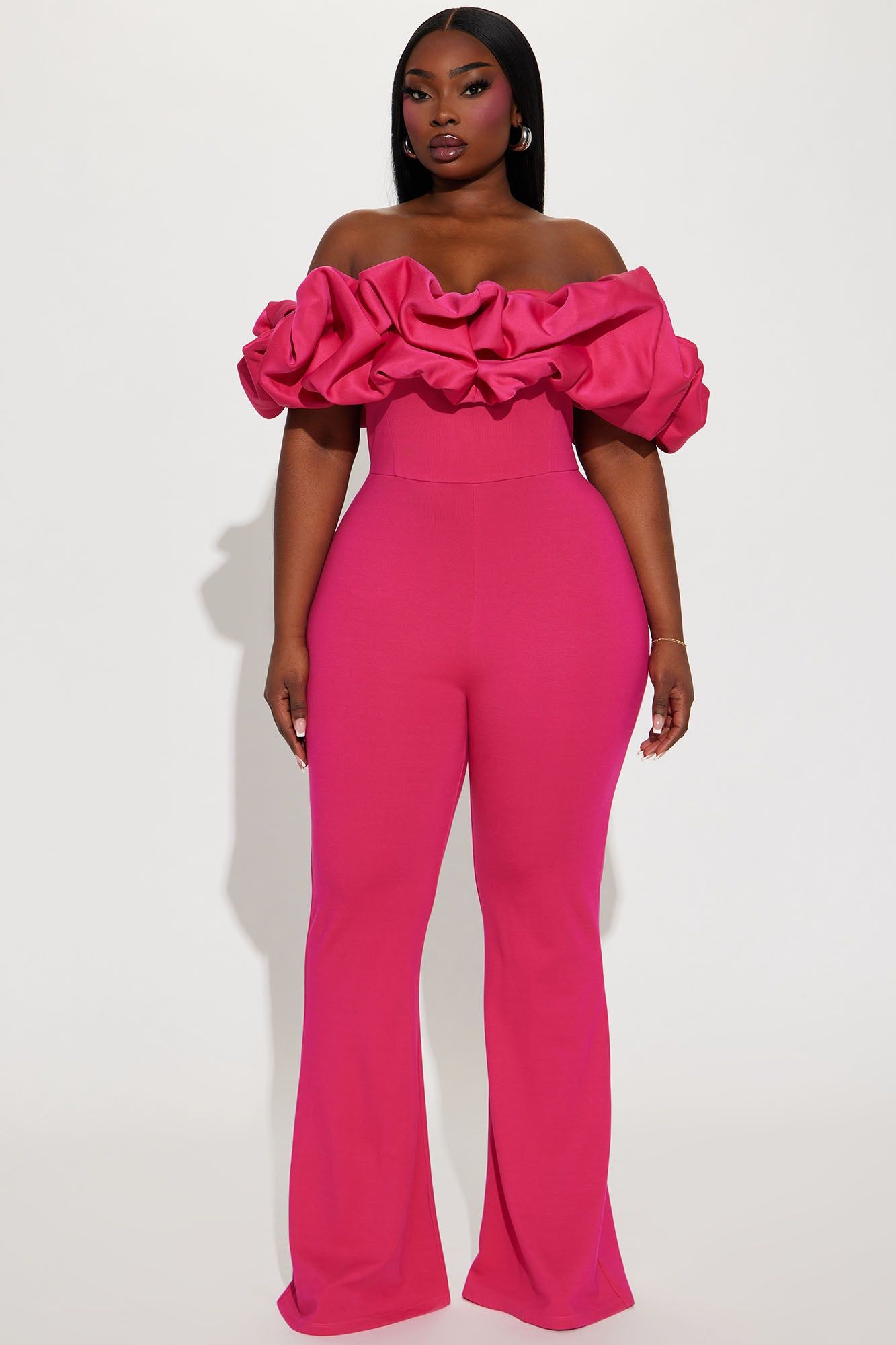 Ruffle Affair Jumpsuit - Magenta sold by Fashion Nova product image thumbnail 4