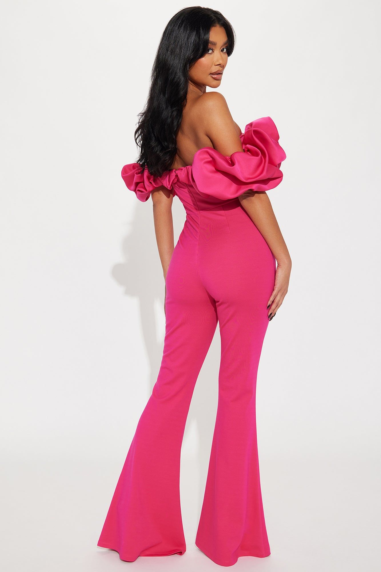 Ruffle Affair Jumpsuit - Magenta sold by Fashion Nova product image thumbnail 3