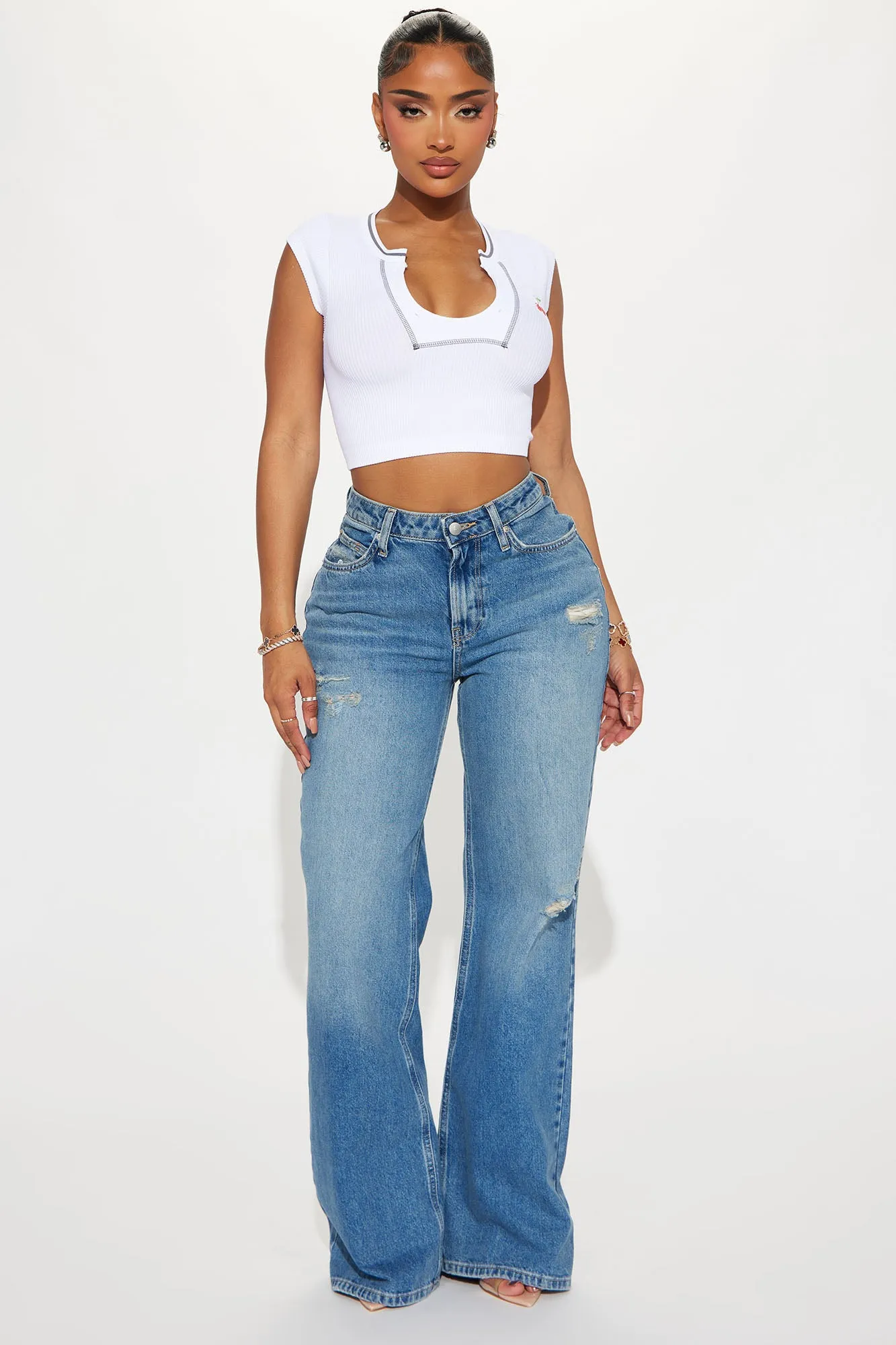 Cherry Bomb Seamless Tee - White sold by Fashion Nova product image thumbnail 2