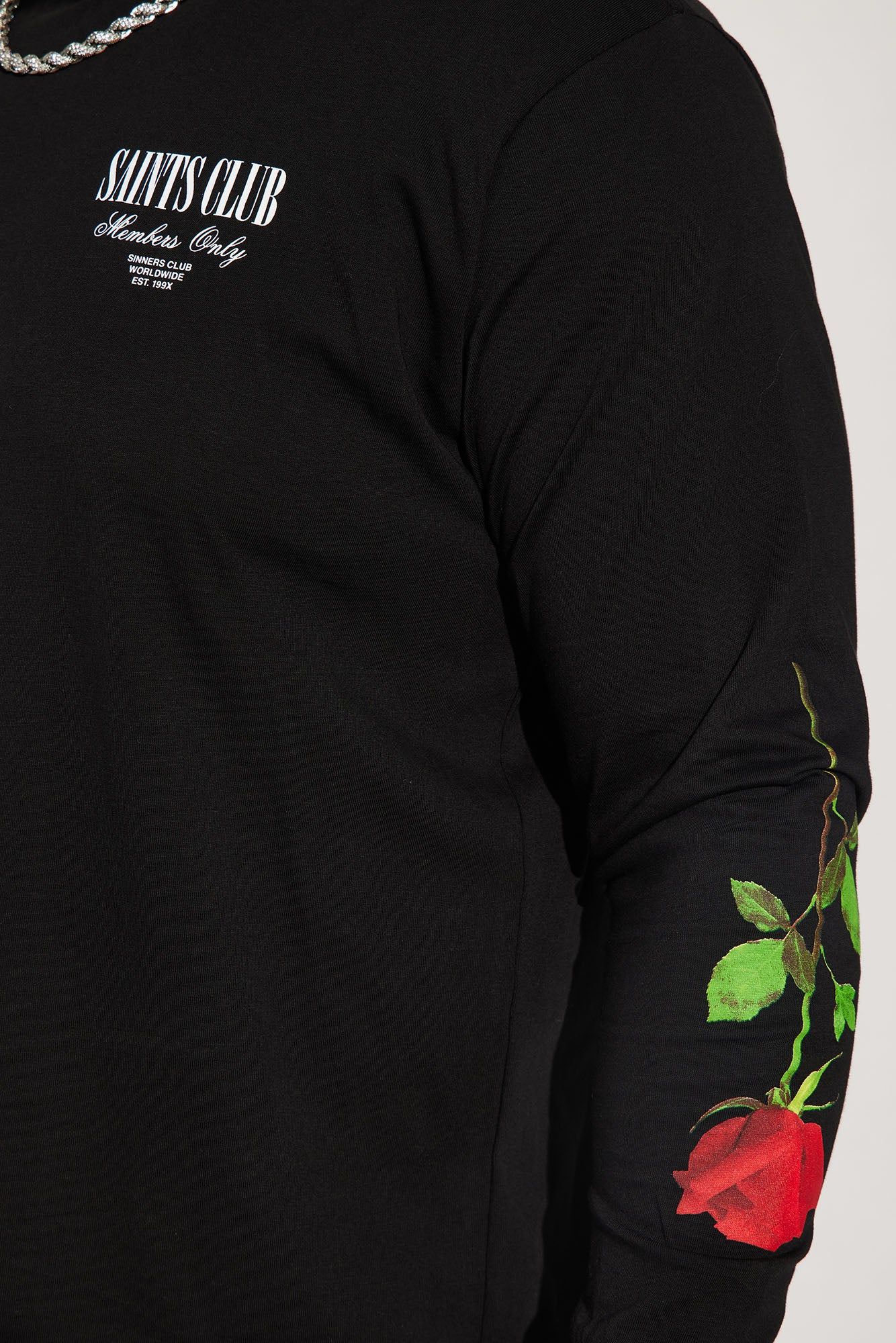 Saints Club Long Sleeve Tee - Black sold by Fashion Nova product image thumbnail 8