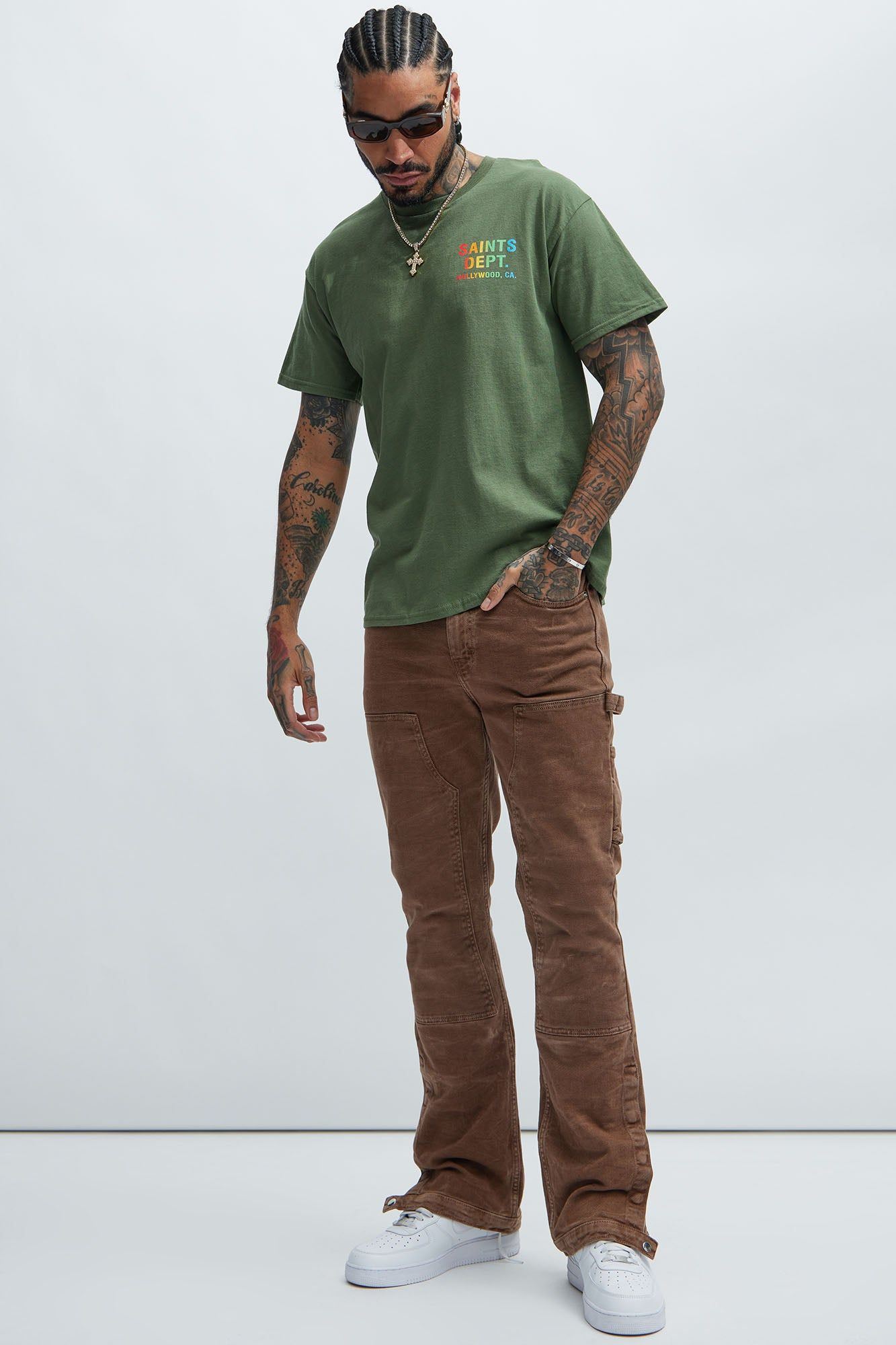 Saints Dept. Short Sleeve Tee - Olive sold by Fashion Nova product image thumbnail 2