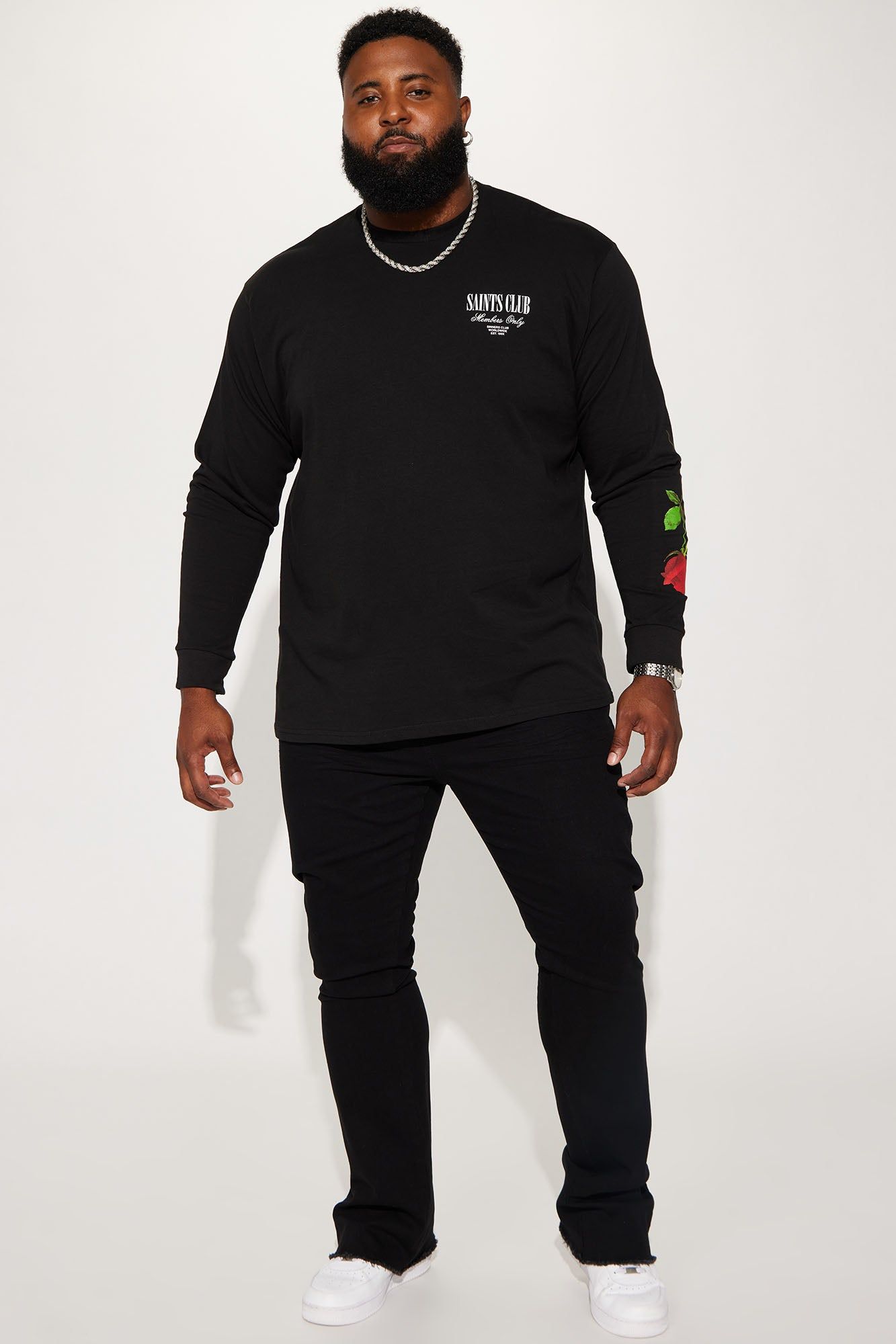 Saints Club Long Sleeve Tee - Black sold by Fashion Nova product image thumbnail 7