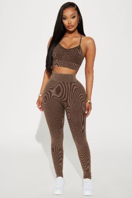 Major Body Active Legging - Brown sold by Fashion Nova