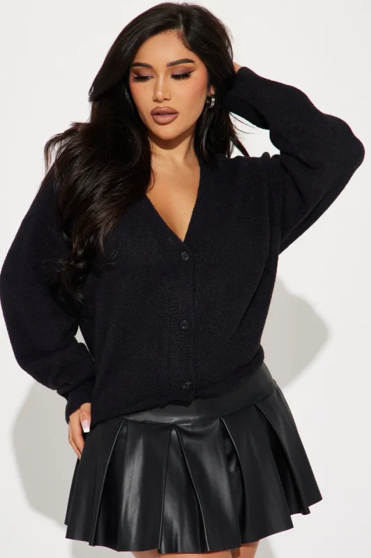 By The Fireplace Cardigan - Black sold by Fashion Nova