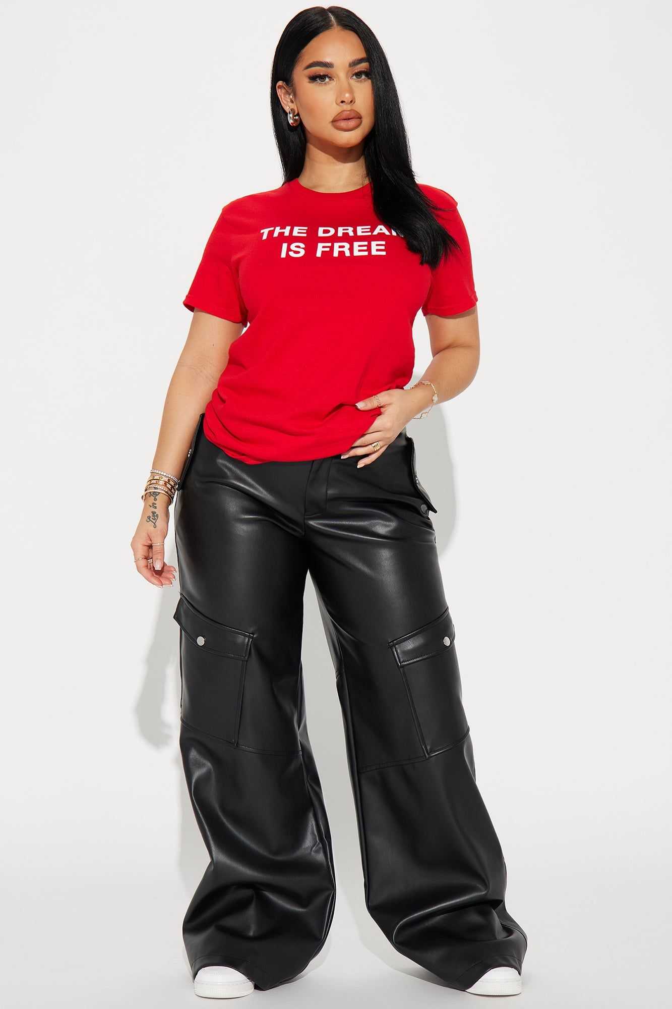The Dream Is Free Graphic Tee - Red sold by Fashion Nova product image thumbnail 2