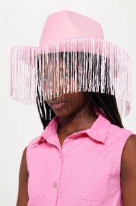 Mini Fringe Babe Cowboy Hat - Pink sold by Fashion Nova