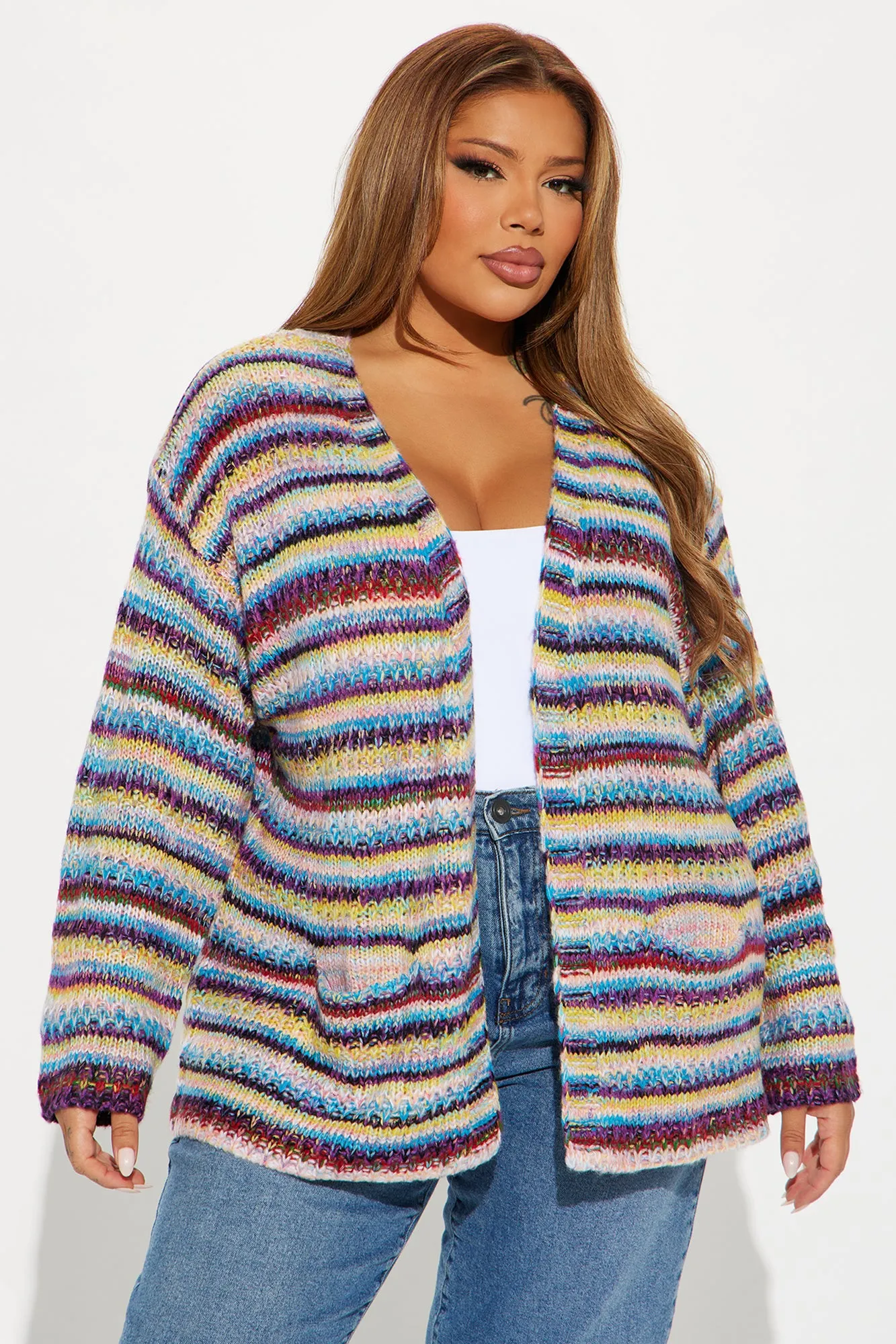 Meet Me There Striped Cardigan - Multi Color sold by Fashion Nova product image thumbnail 4