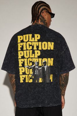 Pulp Fiction Say What Again Short Sleeve Tee - Black sold by Fashion Nova