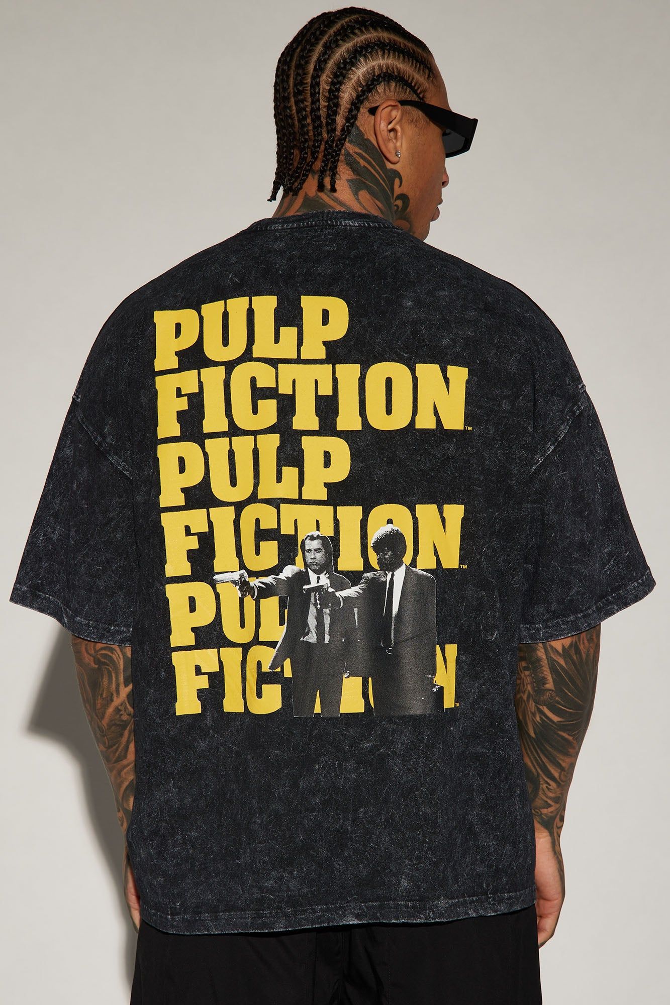 Pulp Fiction Say What Again Short Sleeve Tee - Black sold by Fashion Nova