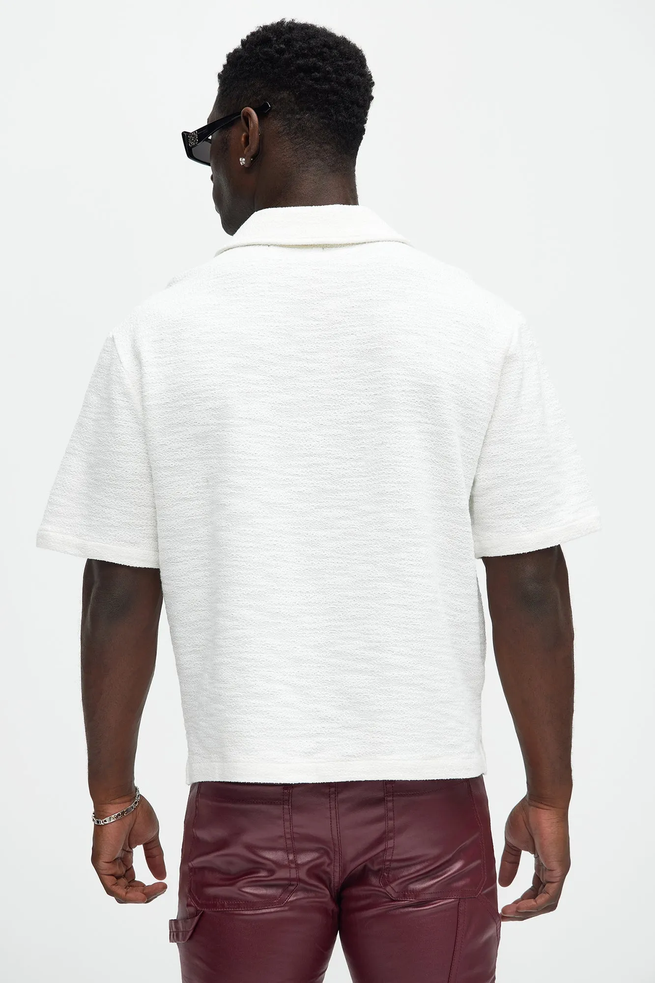 Blaine Textured Knit Shirt - White sold by Fashion Nova product image thumbnail 4