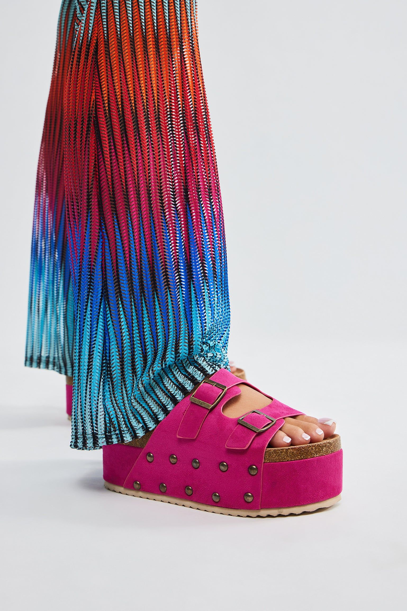 Aryanna Platform Slides - Pink sold by Fashion Nova product image thumbnail 3