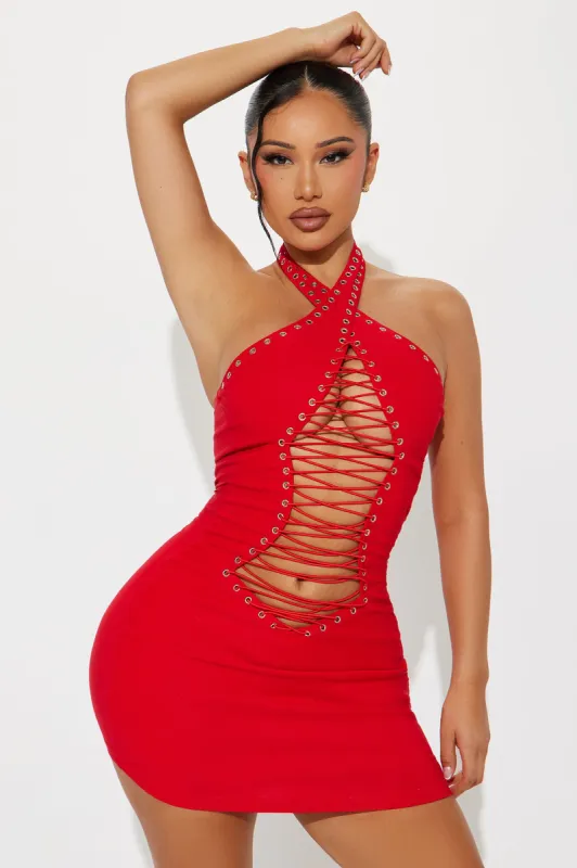 Too Hot Micro Mini Dress - Red sold by Fashion Nova