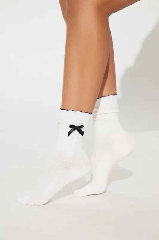 Please And Thank You Socks - White sold by Fashion Nova