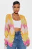 Artsy Argyle Cardigan - Multi Color sold by Fashion Nova