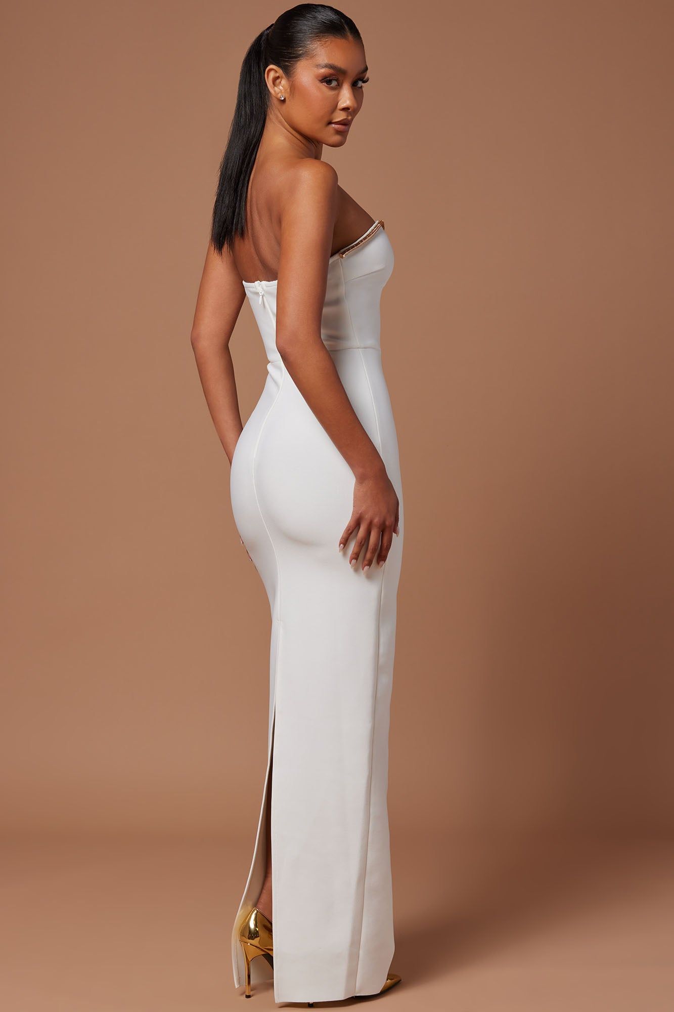 Alina Bandage Gown - White sold by Fashion Nova product image thumbnail 4