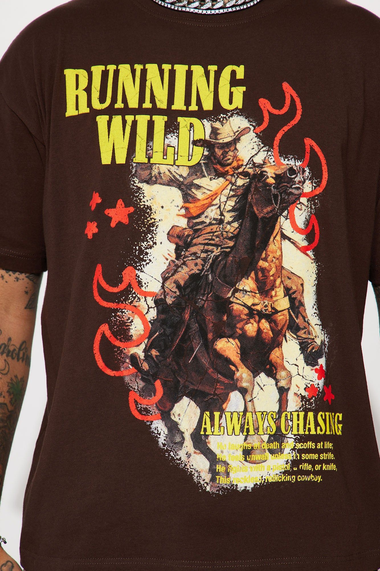 Running Wild Always Chasing Short Sleeve Tee - Brown sold by Fashion Nova product image thumbnail 4