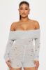 As Time Goes By Sweater Romper - Grey sold by Fashion Nova