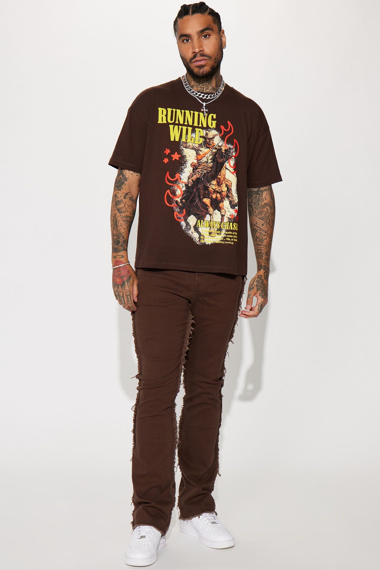 Running Wild Always Chasing Short Sleeve Tee - Brown sold by Fashion Nova product image thumbnail 2