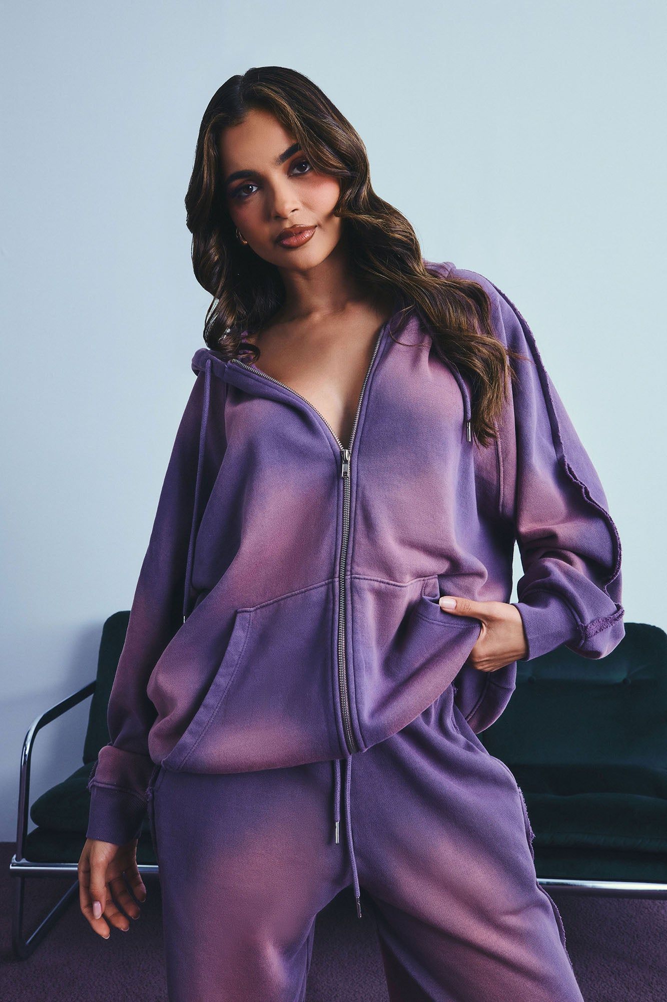 Serenity Oversized Washed Lounge Hoodie - Purple sold by Fashion Nova product image thumbnail 4