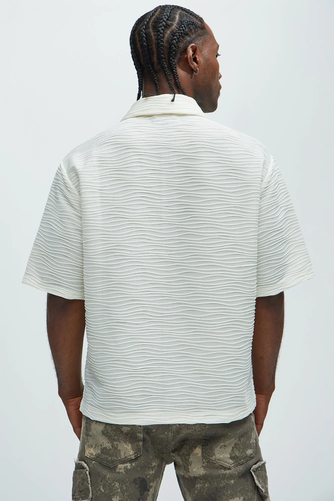 Sounds Good Textured Shirt - Cream sold by Fashion Nova product image thumbnail 4