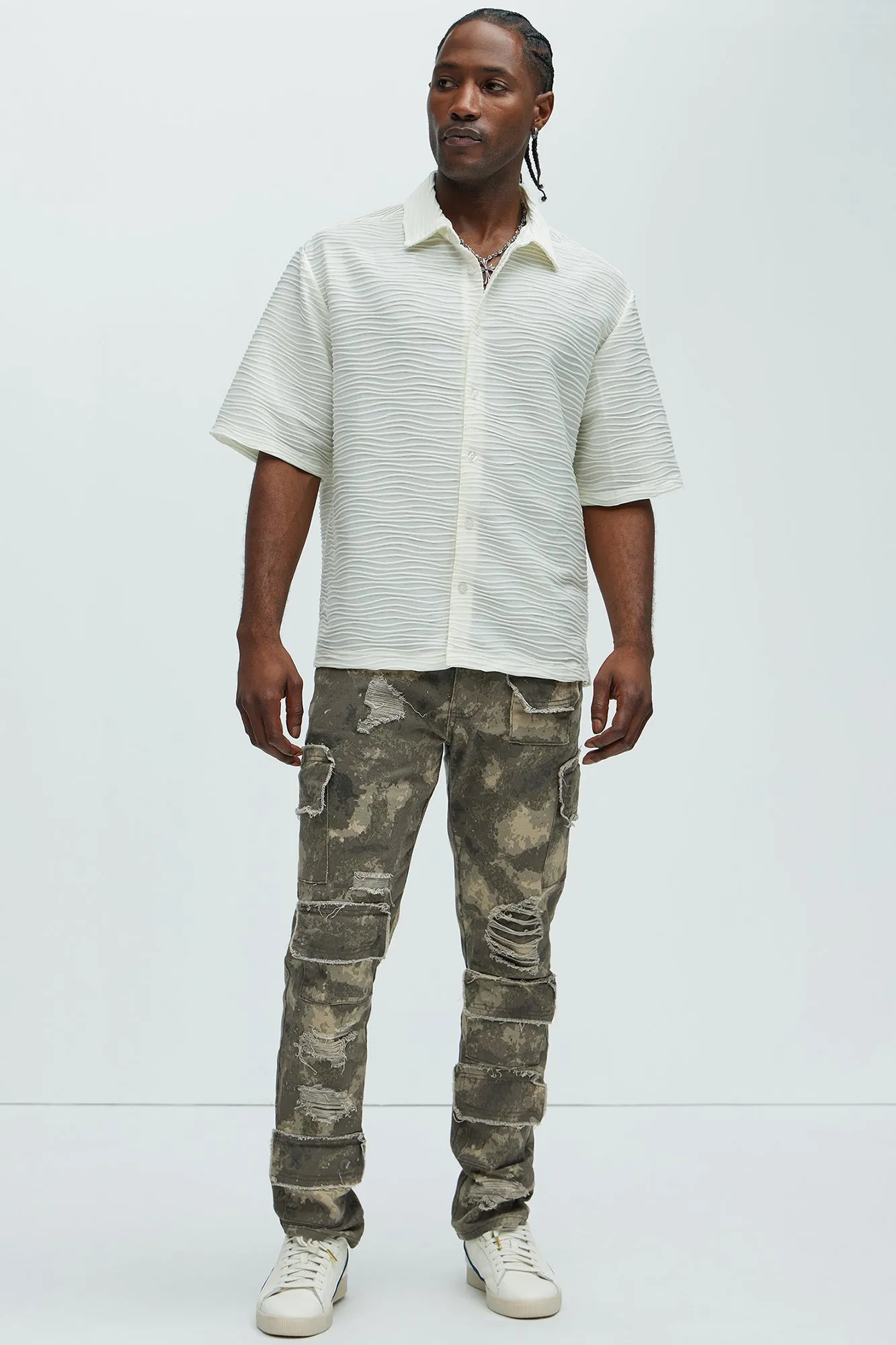 Sounds Good Textured Shirt - Cream sold by Fashion Nova product image thumbnail 2