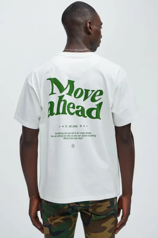 Move Ahead Short Sleeve Tee - Off White sold by Fashion Nova