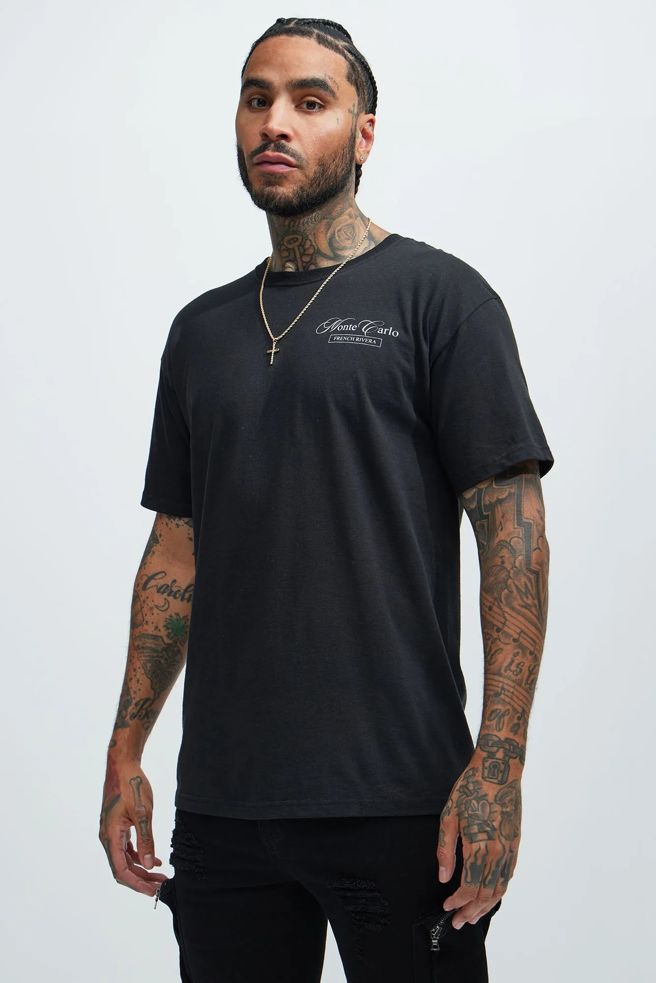 Monte Carlo French Rivera Short Sleeve Tee - Black sold by Fashion Nova product image thumbnail 3