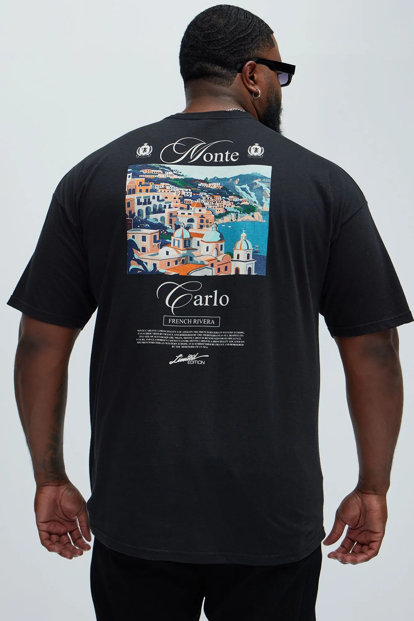 Monte Carlo French Rivera Short Sleeve Tee - Black sold by Fashion Nova product image thumbnail 5