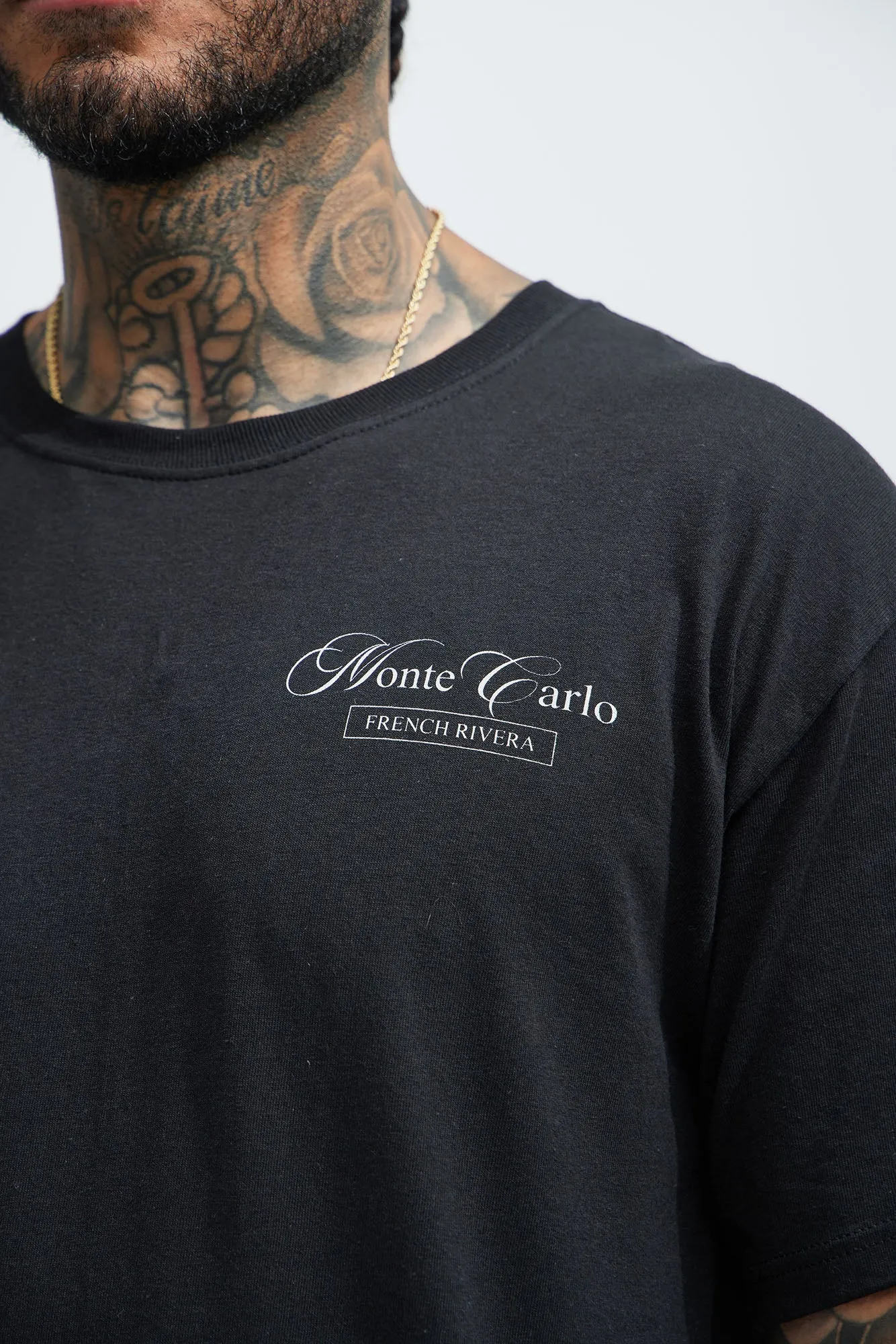 Monte Carlo French Rivera Short Sleeve Tee - Black sold by Fashion Nova product image thumbnail 4