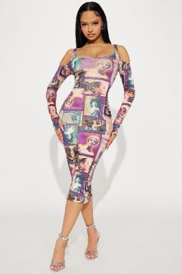 Alexis Midi Dress - Multi Color sold by Fashion Nova