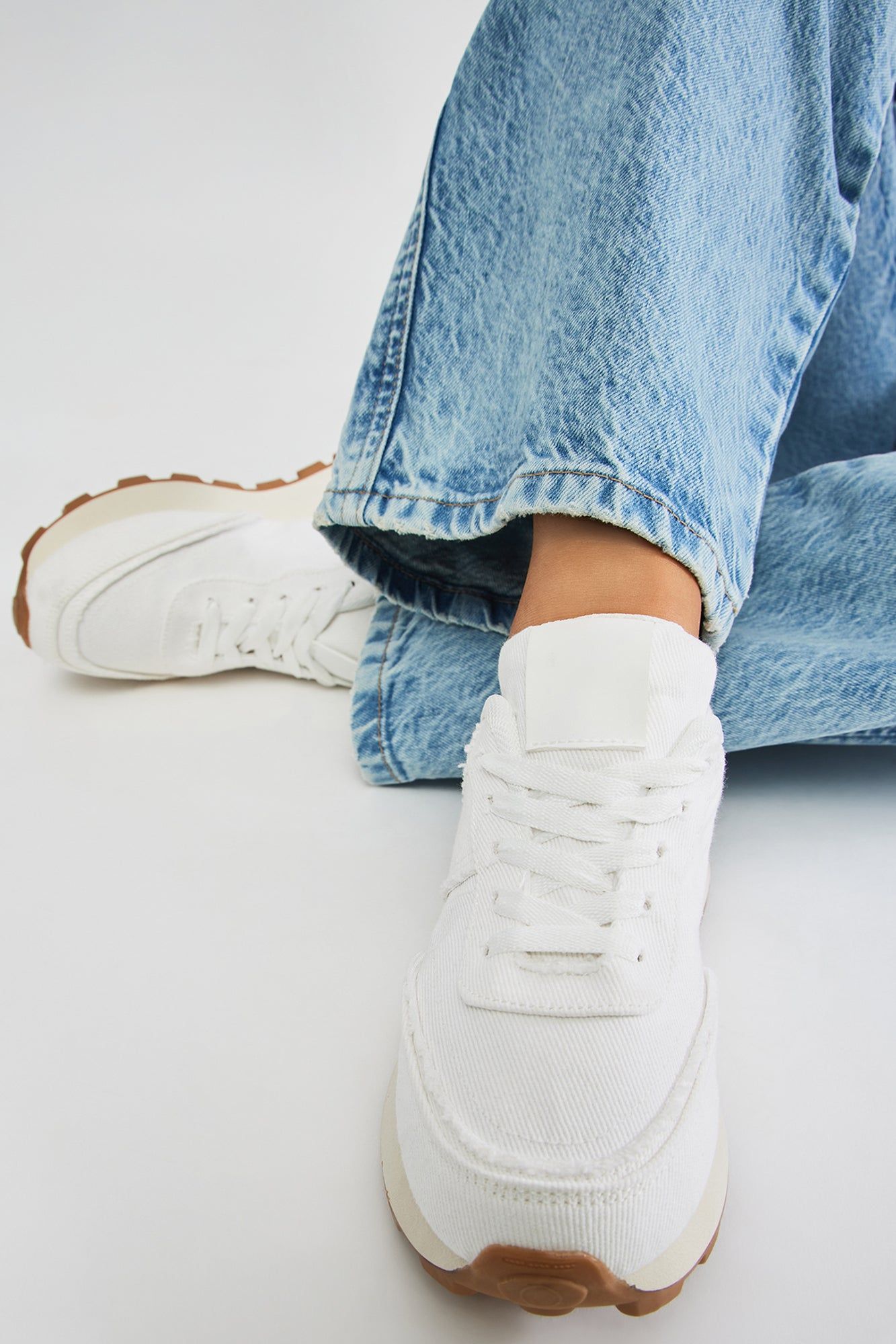 Kalia Denim Sneakers - White sold by Fashion Nova product image thumbnail 2