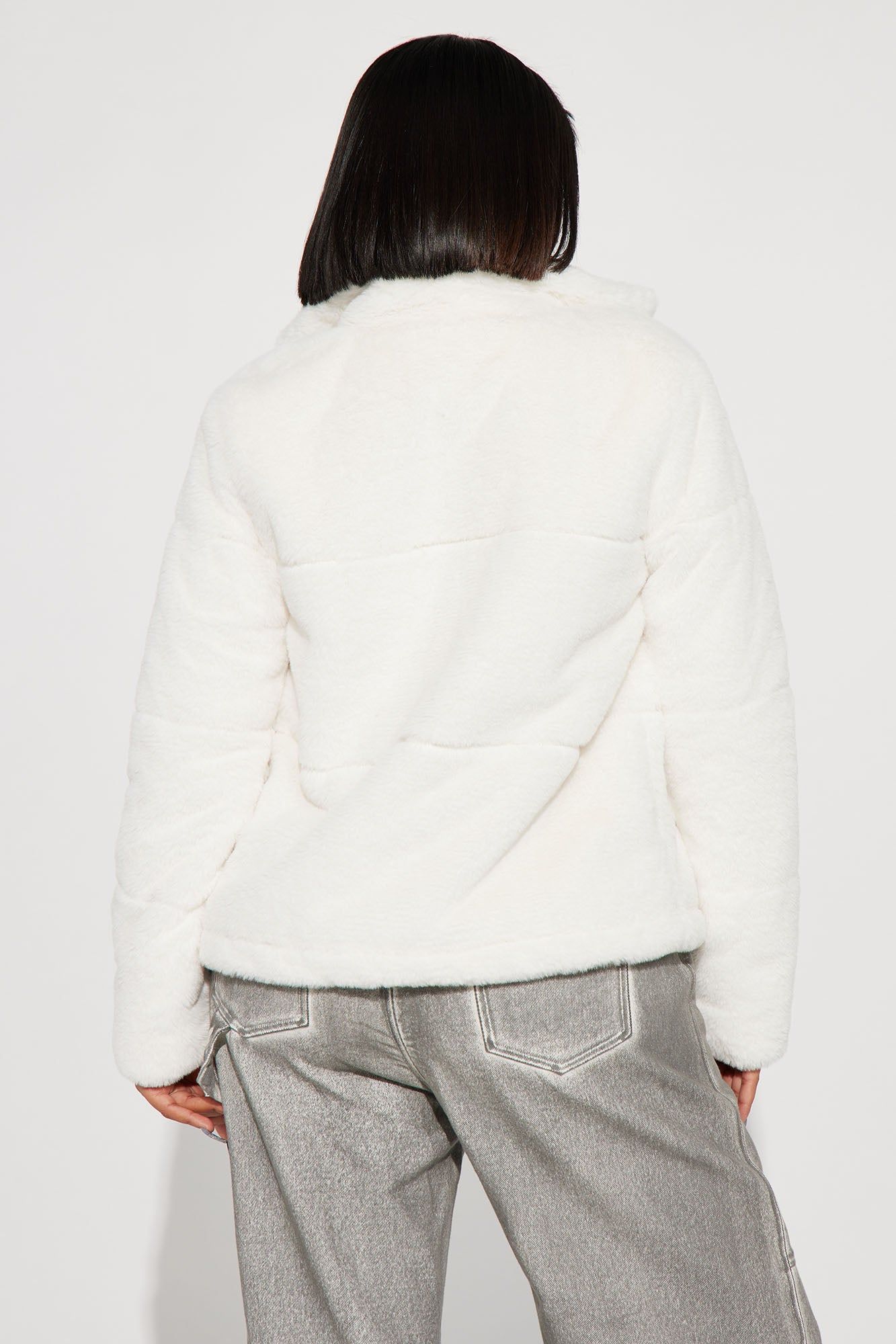 Cold Girl Faux Fur Bomber - Ivory sold by Fashion Nova product image thumbnail 3