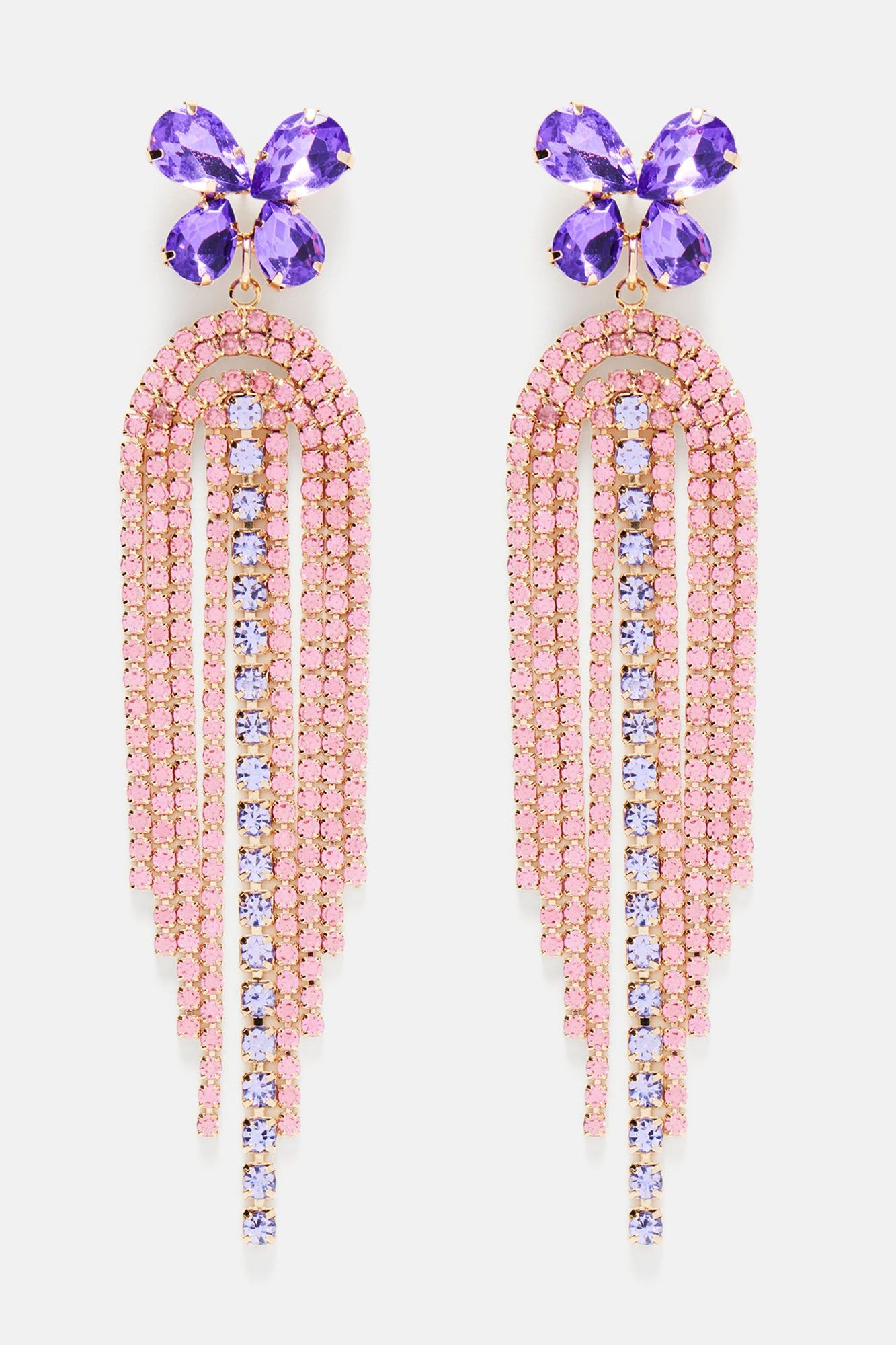 Fluttering Butterfly Earrings - Pink/combo sold by Fashion Nova product image thumbnail 3