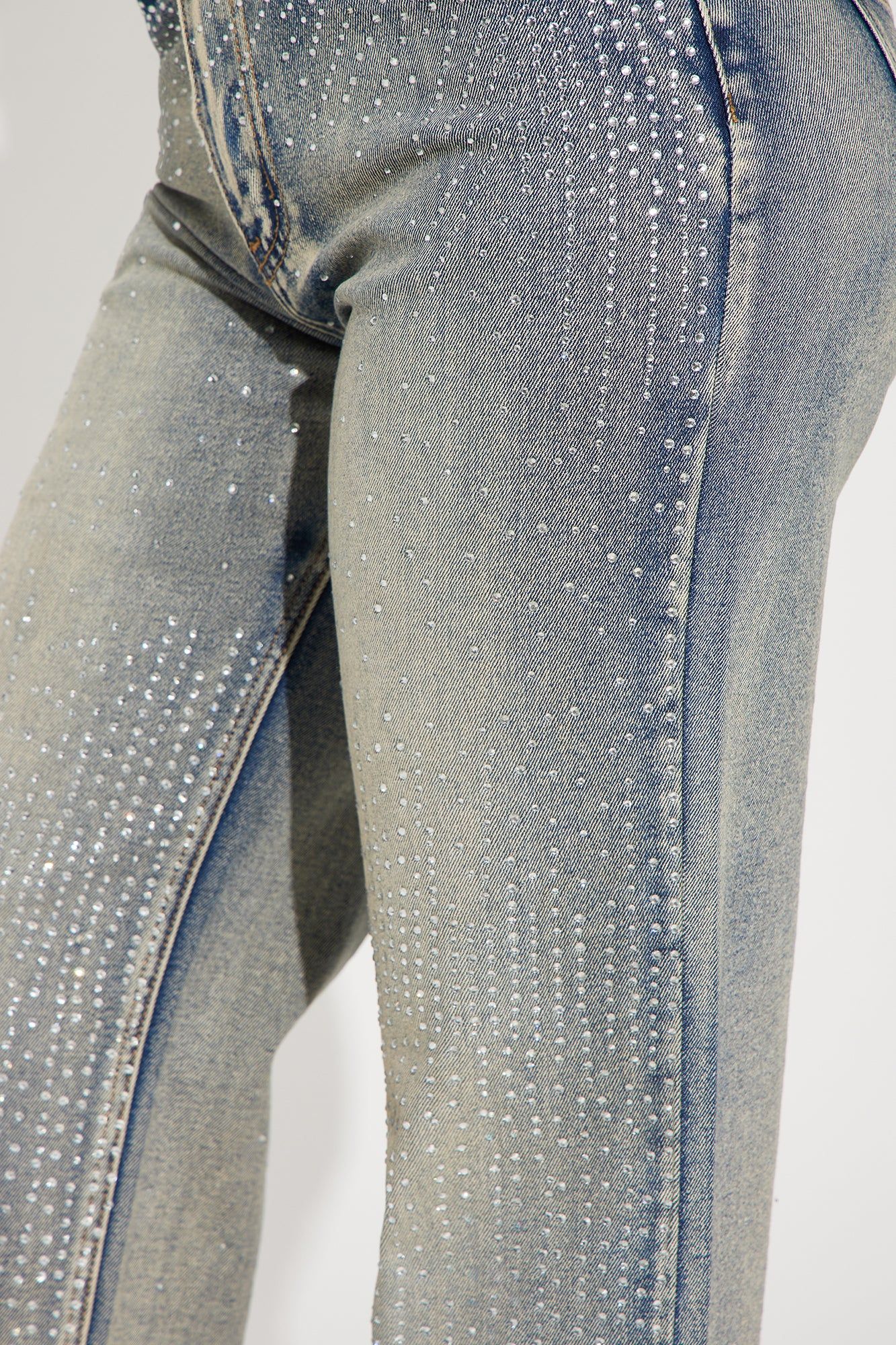 Chasing A Dream Embellished Stretch Straight Leg Jeans - Vintage Wash sold by Fashion Nova product image thumbnail 3