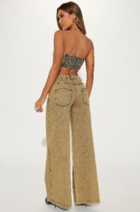 In Your Lane Denim Pant Set - Vintage Wash sold by Fashion Nova