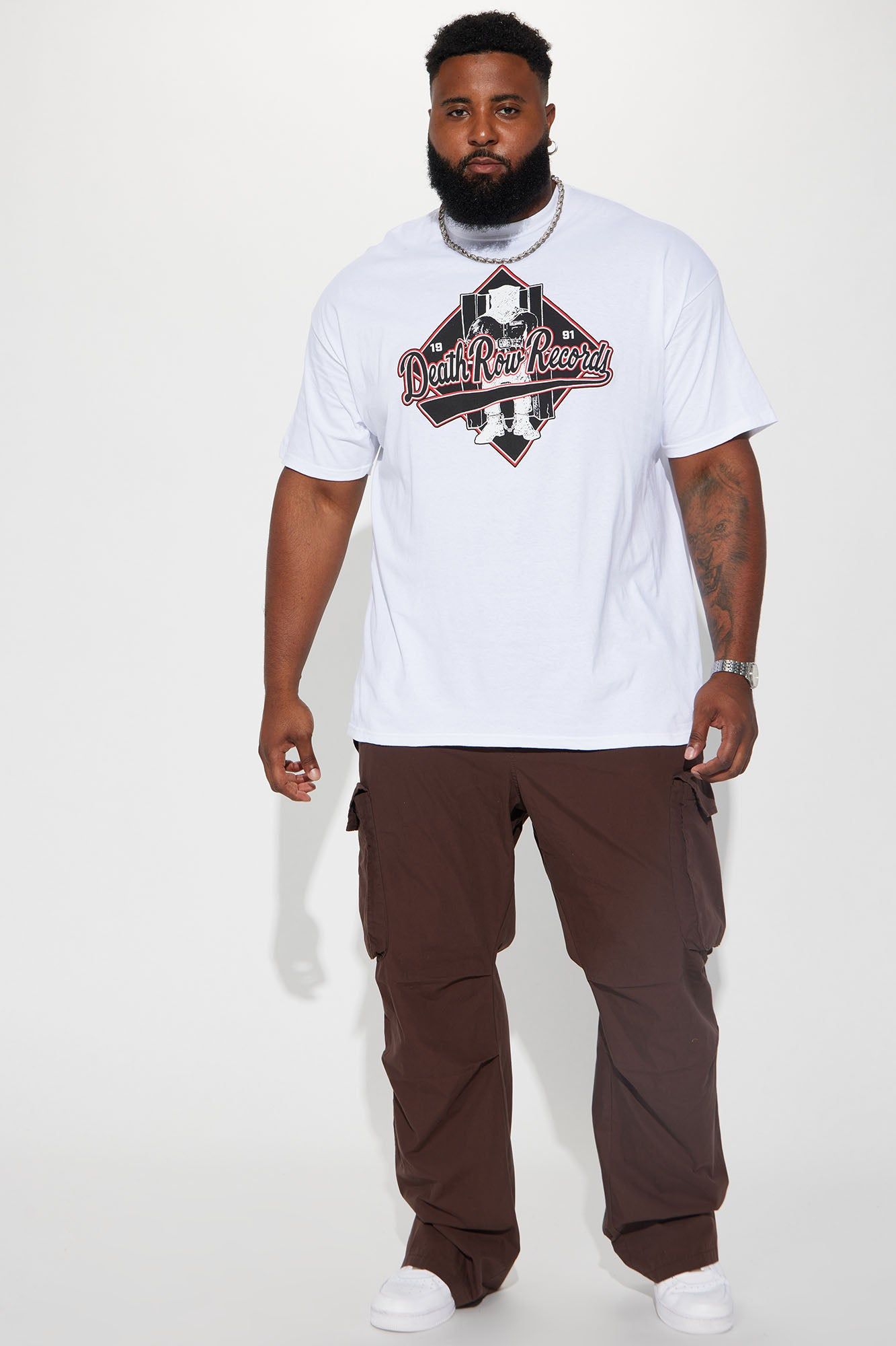 Death Row Records Cursive Short Sleeve Tee - White sold by Fashion Nova product image thumbnail 5