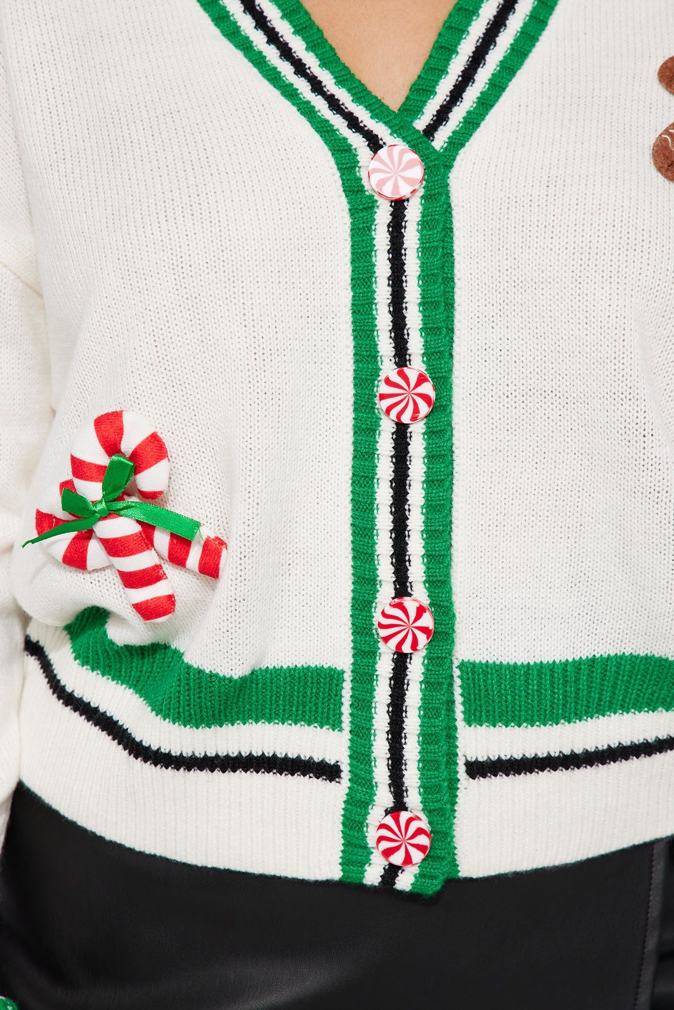 Merry Xmas Cardigan - Off White/combo sold by Fashion Nova product image thumbnail 4