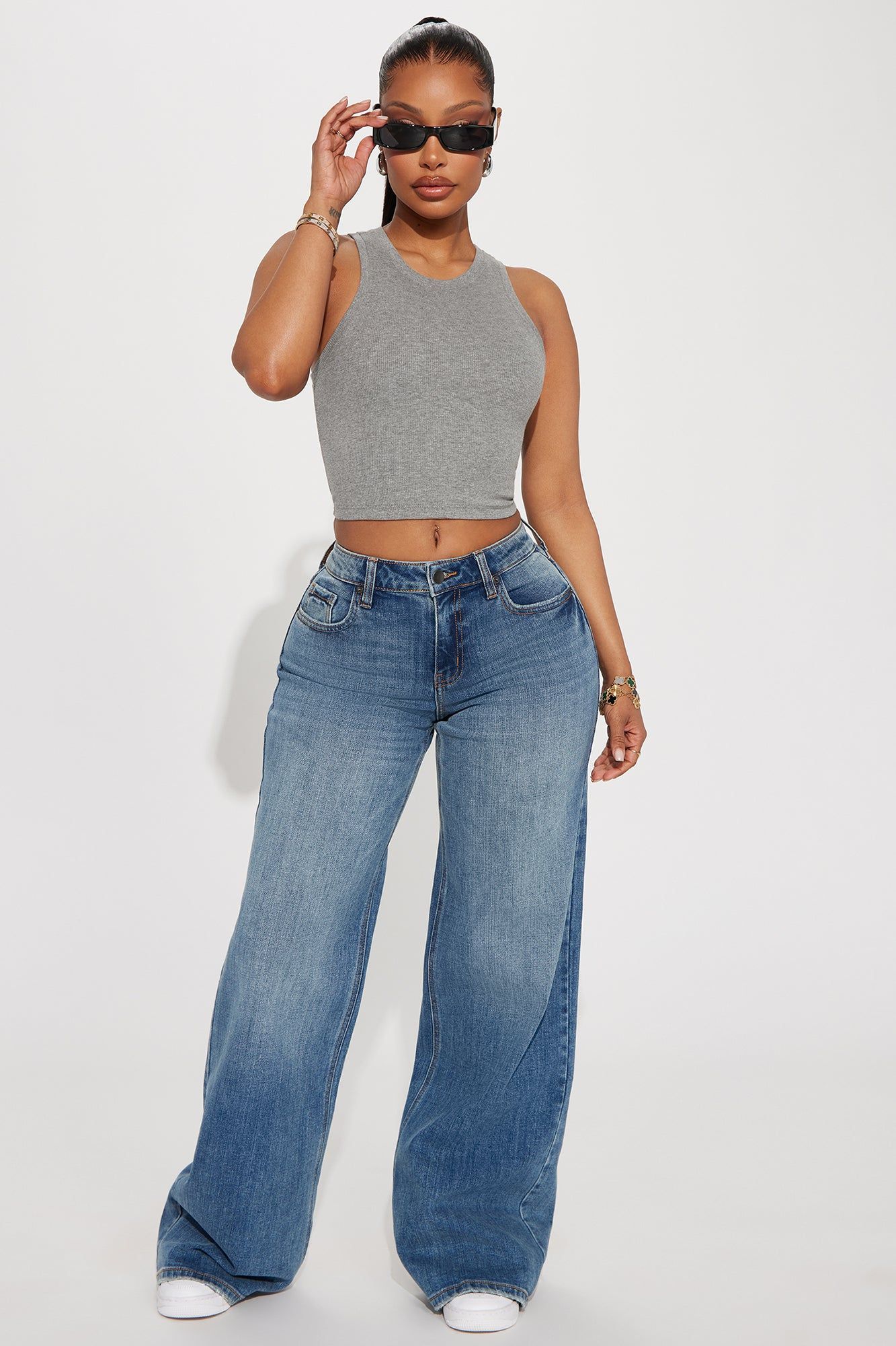 Emma Classic Ribbed Tee - Heather Grey sold by Fashion Nova product image thumbnail 2