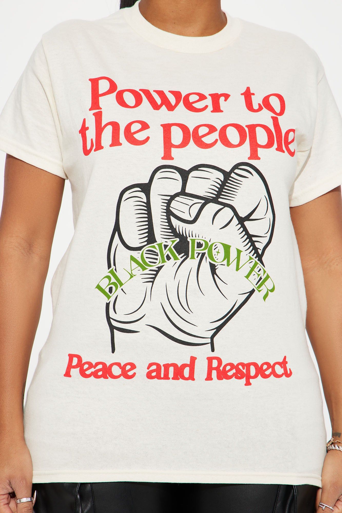 Power To The People Tee - Sand sold by Fashion Nova product image thumbnail 3