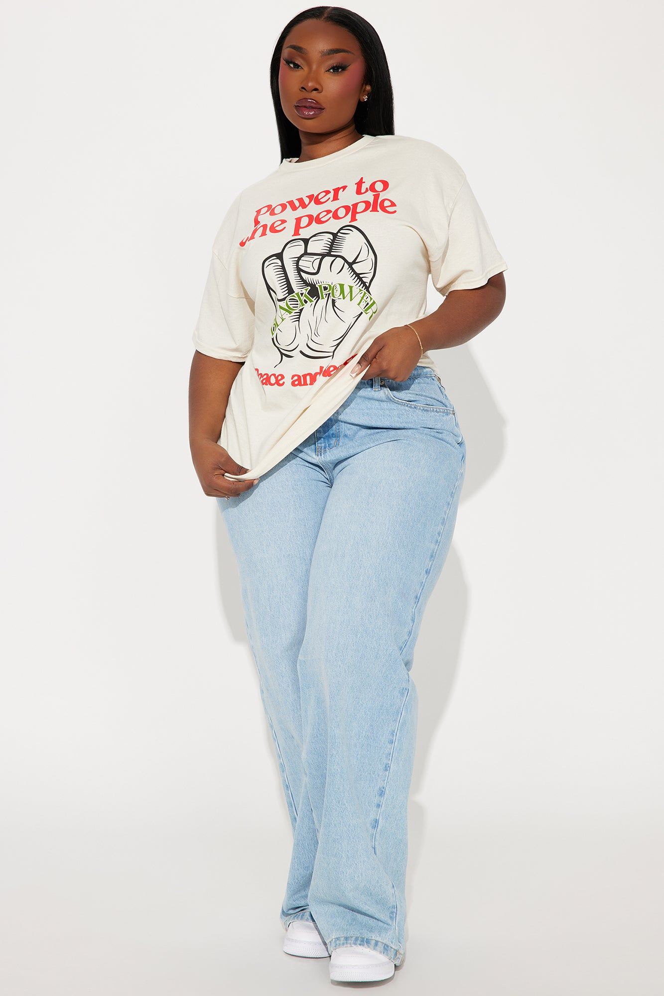 Power To The People Tee - Sand sold by Fashion Nova product image thumbnail 5