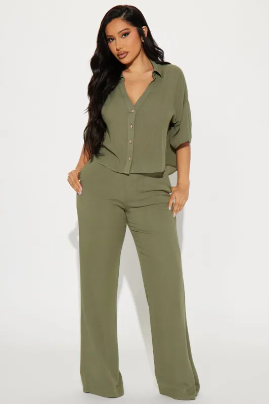 Greece Fantasy Pant Set - Olive sold by Fashion Nova