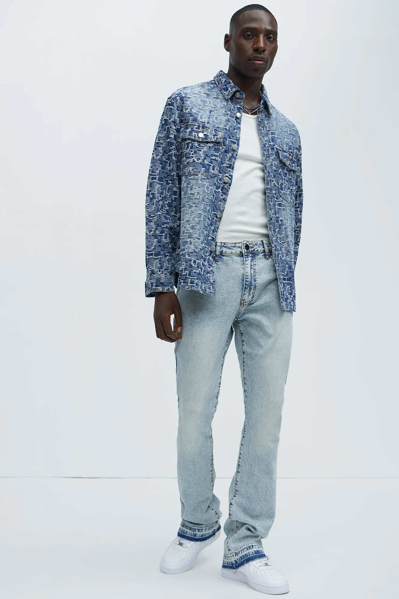 Cornell Stacked Skinny Flare Jeans - Light Wash sold by Fashion Nova product image thumbnail 2