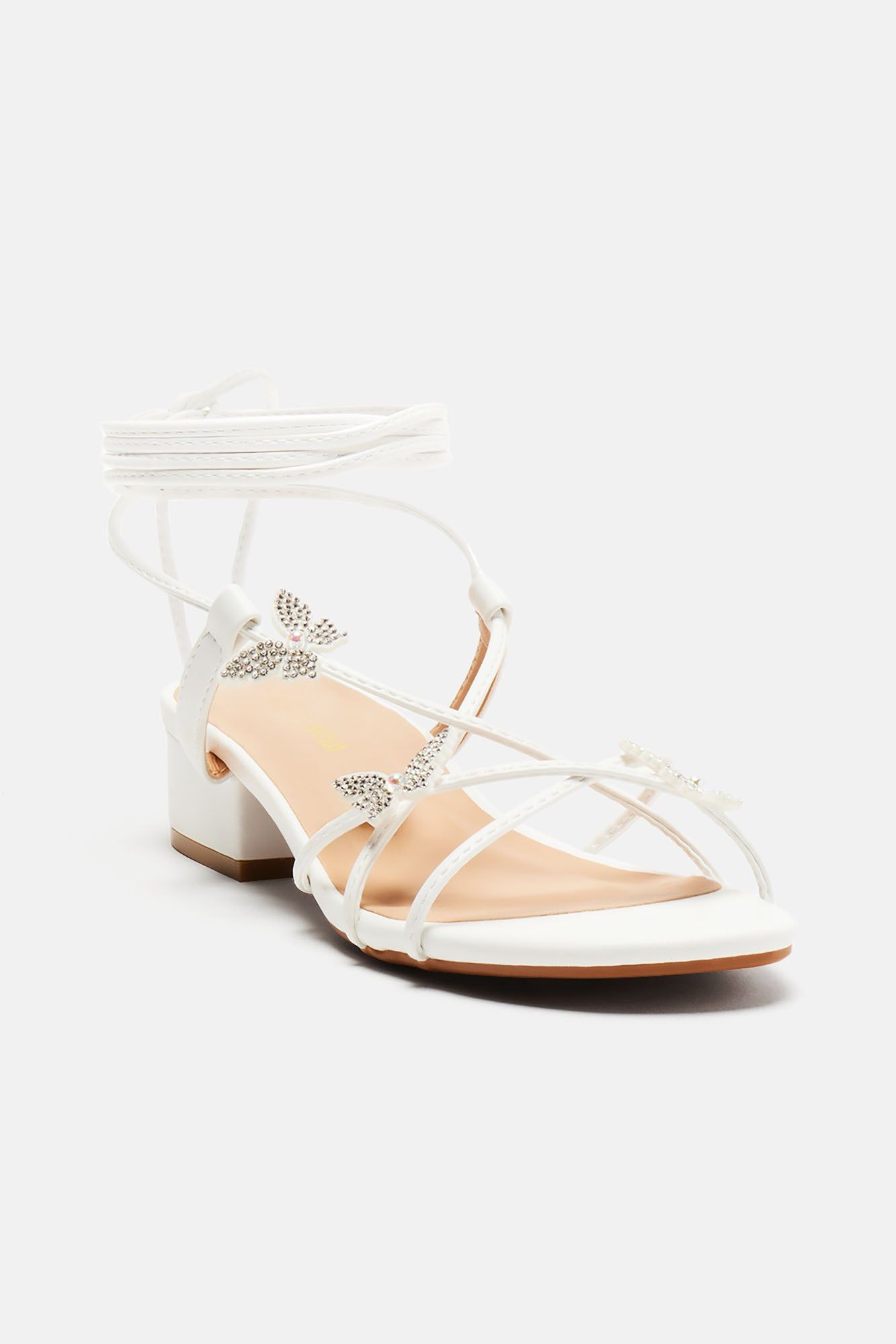 Mariposa Babe Heeled Sandals - White sold by Fashion Nova product image thumbnail 2