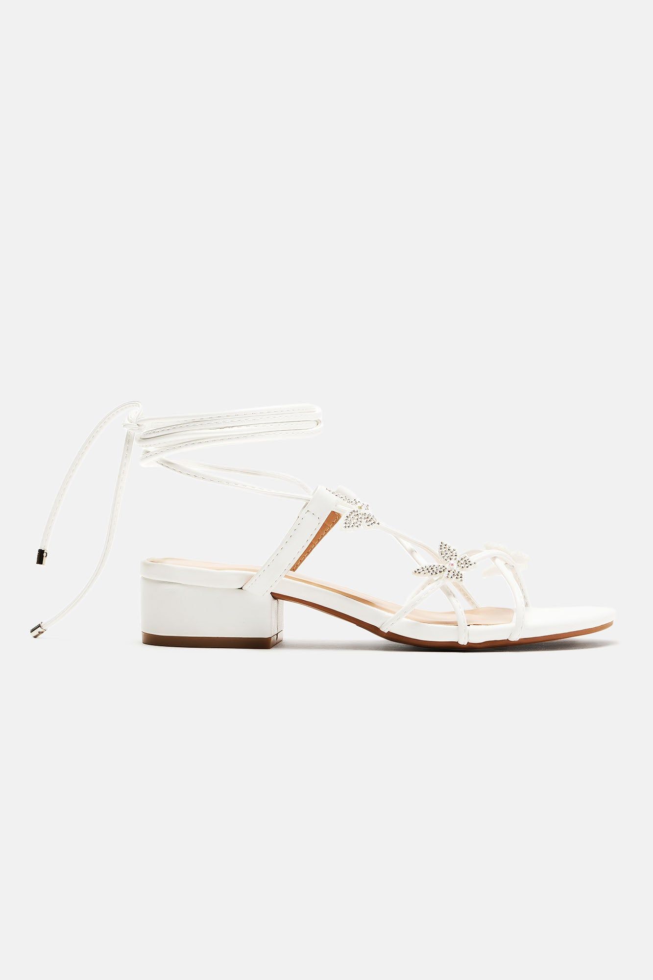 Mariposa Babe Heeled Sandals - White sold by Fashion Nova product image thumbnail 5