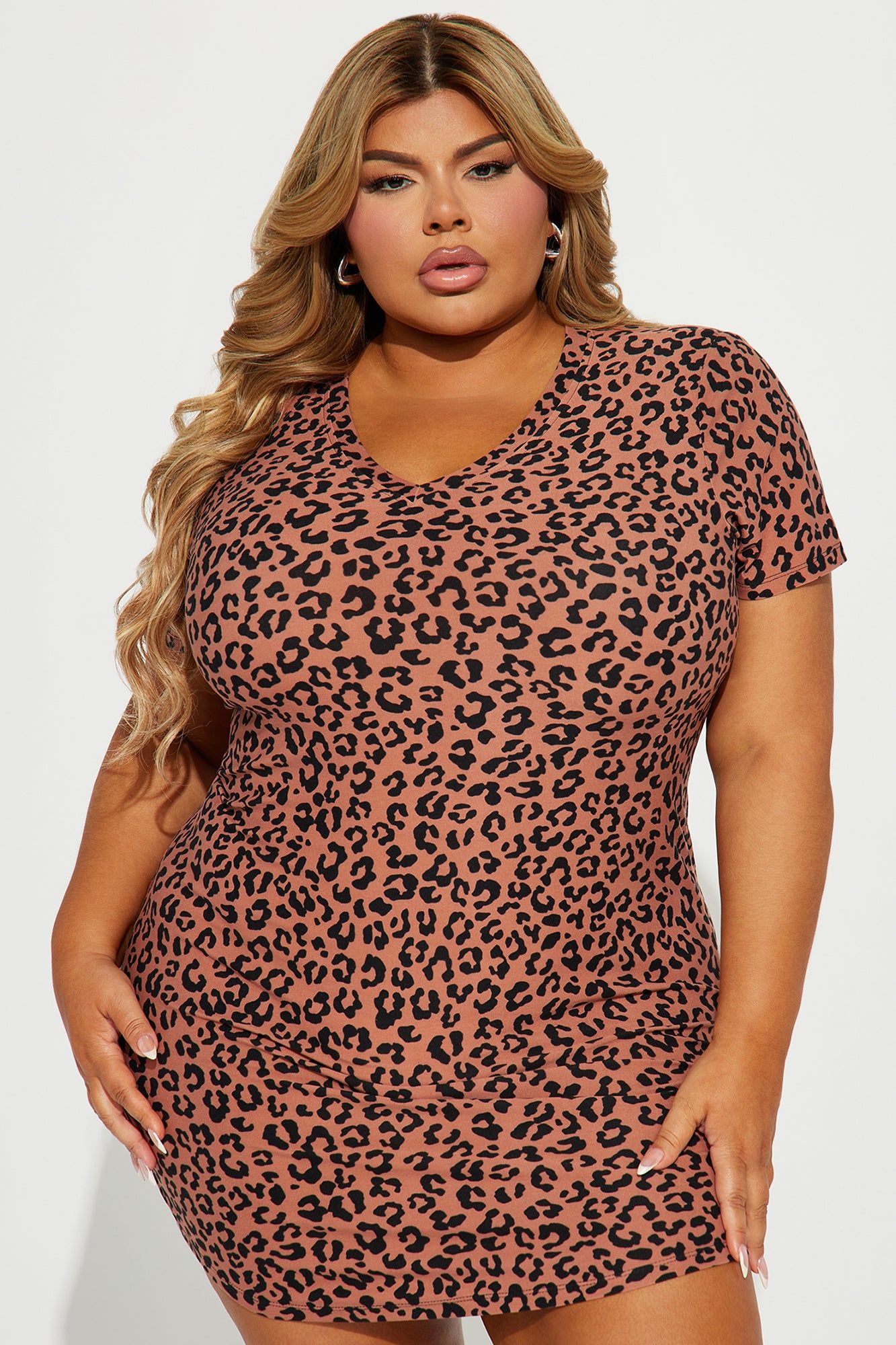 Wild For The Night PJ Sleep Shirt - Brown sold by Fashion Nova product image thumbnail 4
